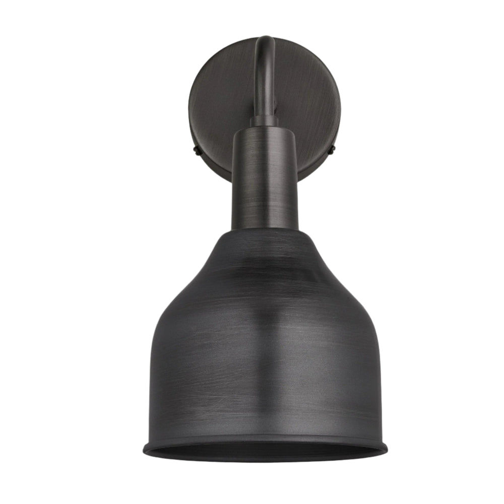 Pewter Sleek 7 Inch Cone Wall Light with Pewter Holder Product Code SL-CWL7-P-PH