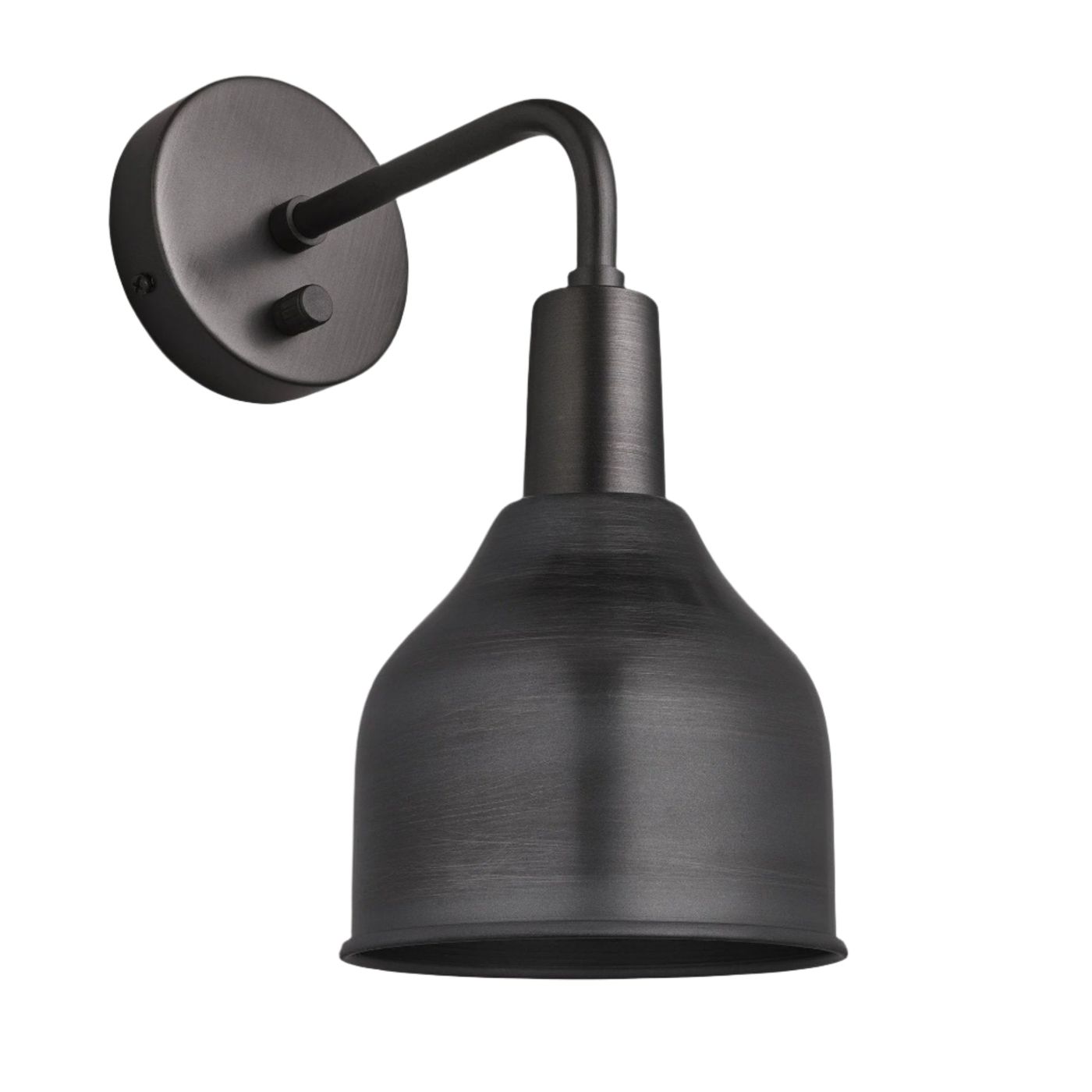 Pewter Sleek 7 Inch Cone Wall Light with Pewter Holder Product Code SL-CWL7-P-PH