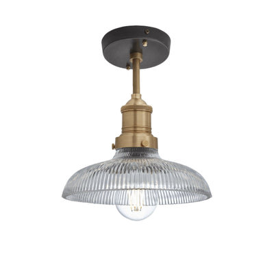 Brooklyn Glass Dome Flush Mount - 8 Inch - Glass Lighting - Industville Lighting UK