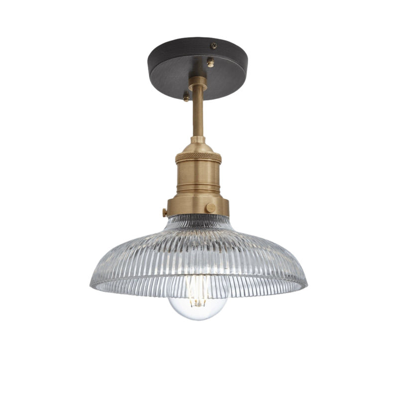 Brooklyn Glass Dome Flush Mount - 8 Inch - Commercial Lighting - Industville Lighting UK