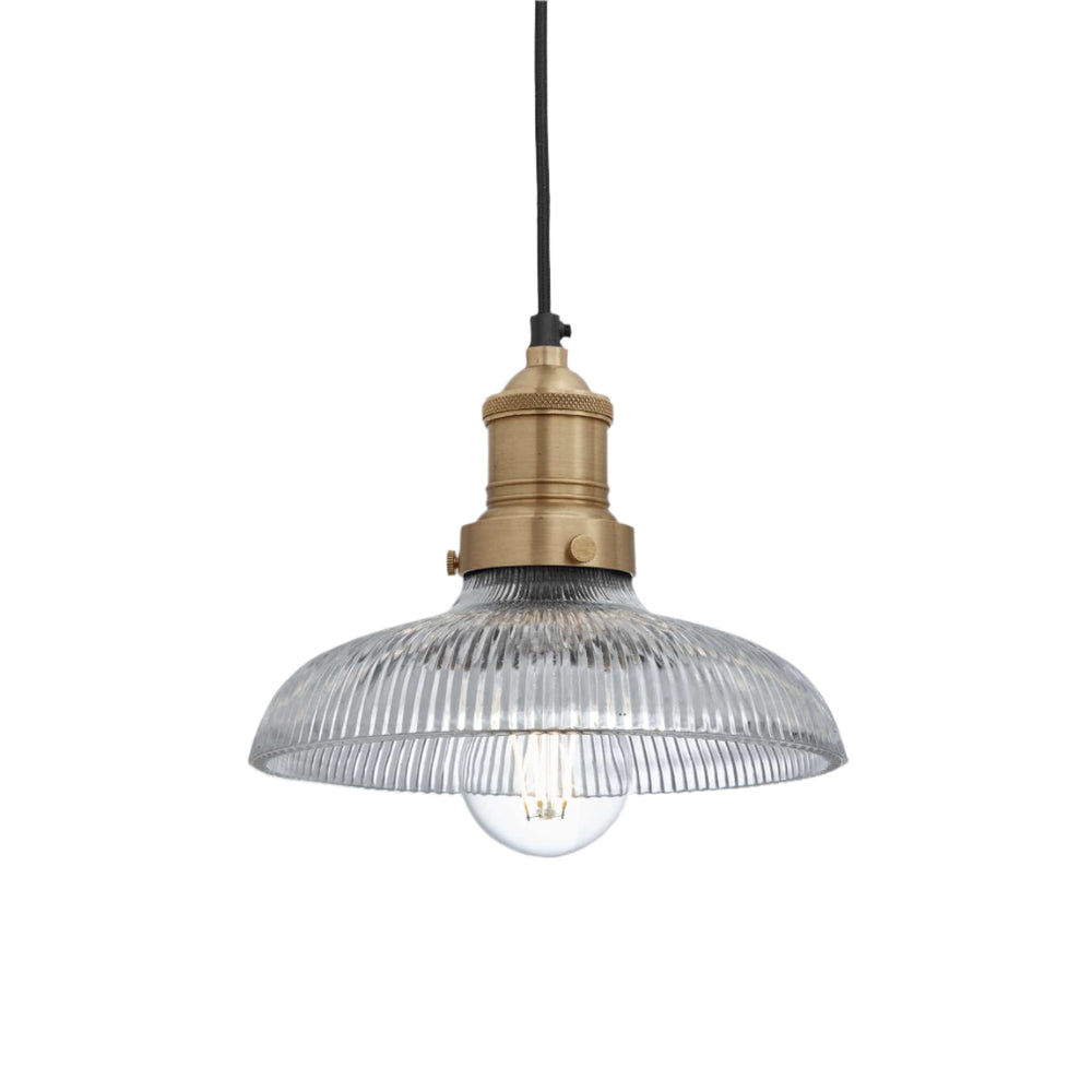 Brooklyn Glass Dome Pendant - 8 Inch Industville BR-GLDP8-BH