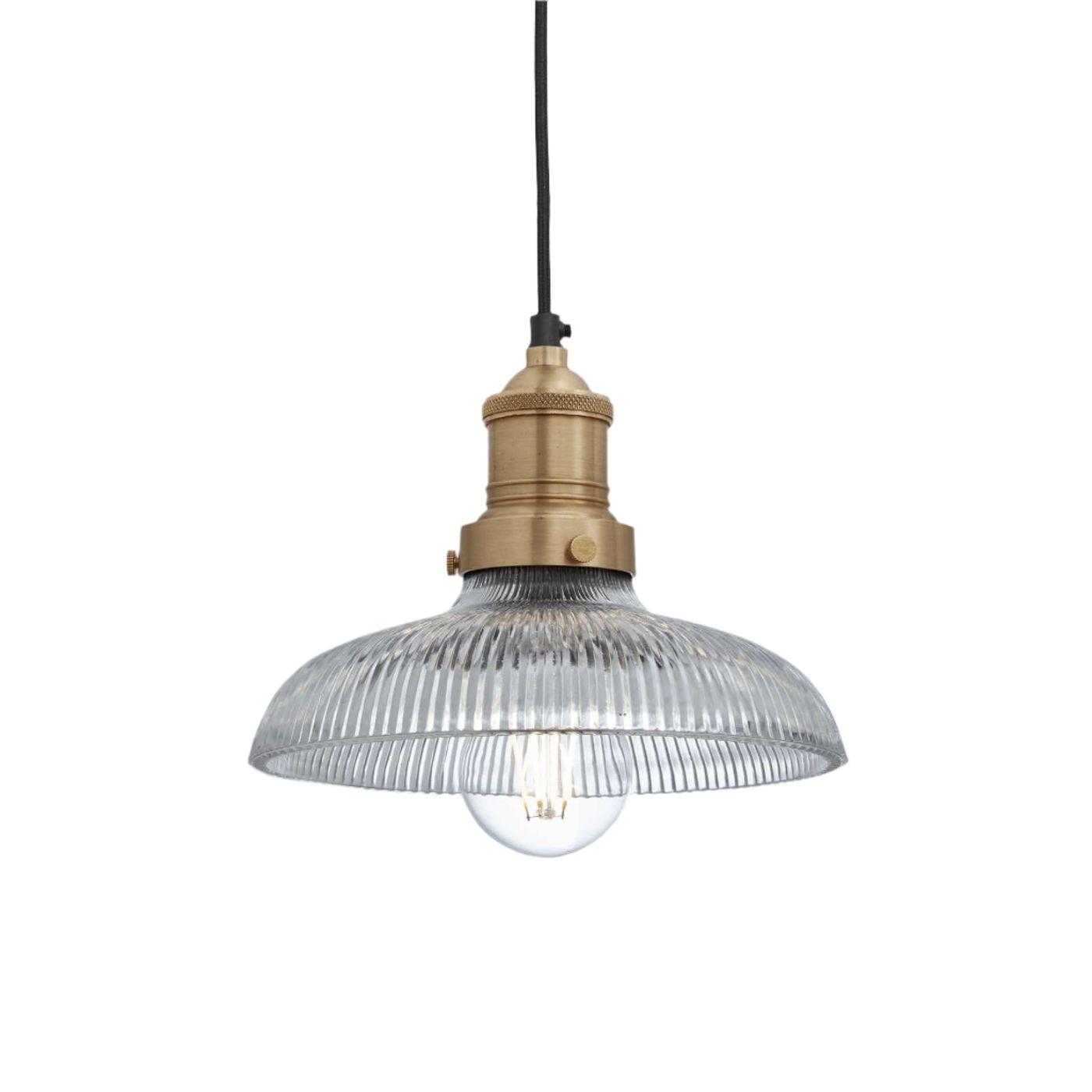 Brooklyn Glass Dome Pendant - 8 Inch Industville BR-GLDP8-BH