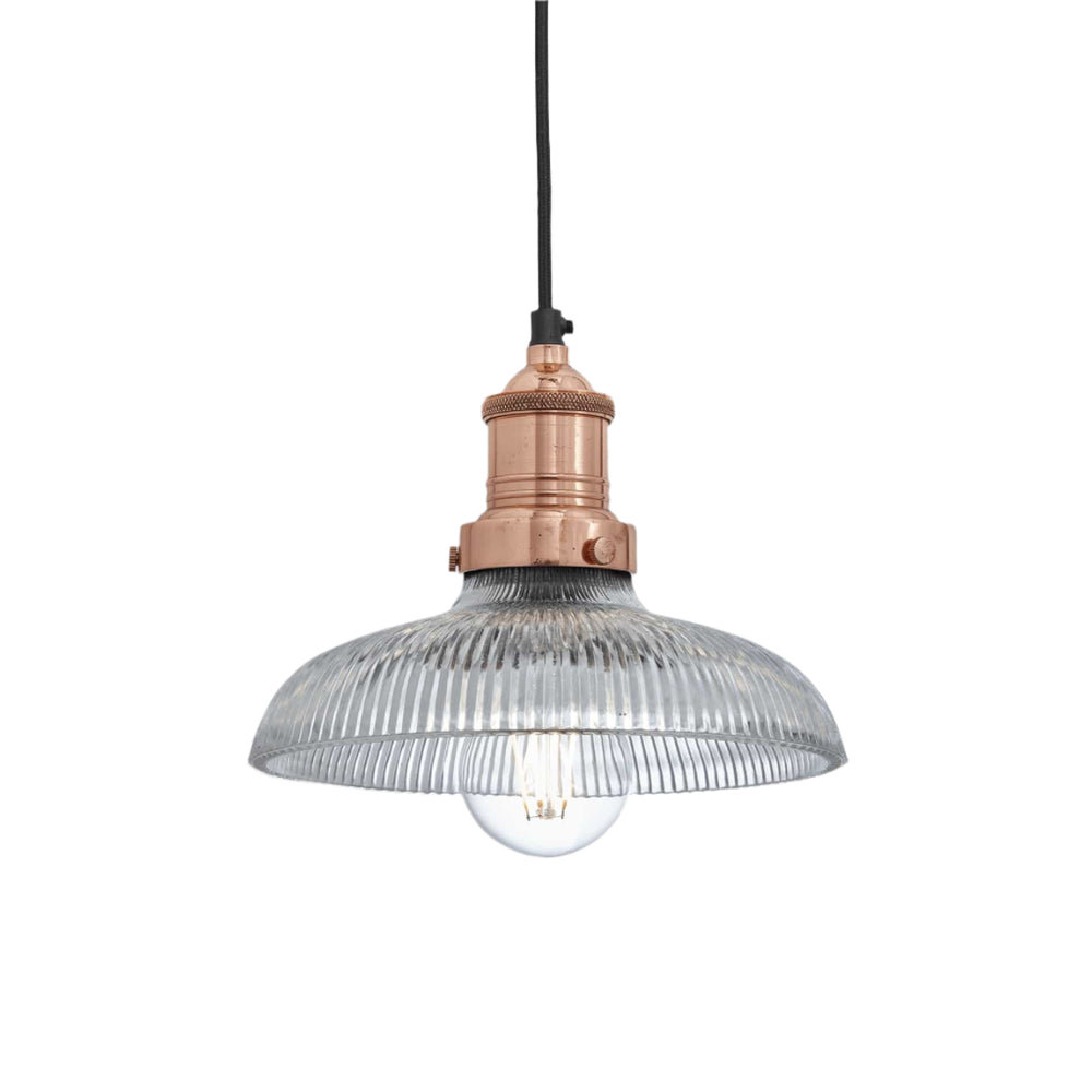 Brooklyn Glass Dome Pendant in 8 Inch in Copper, Product Code BR-GLDP8-CH