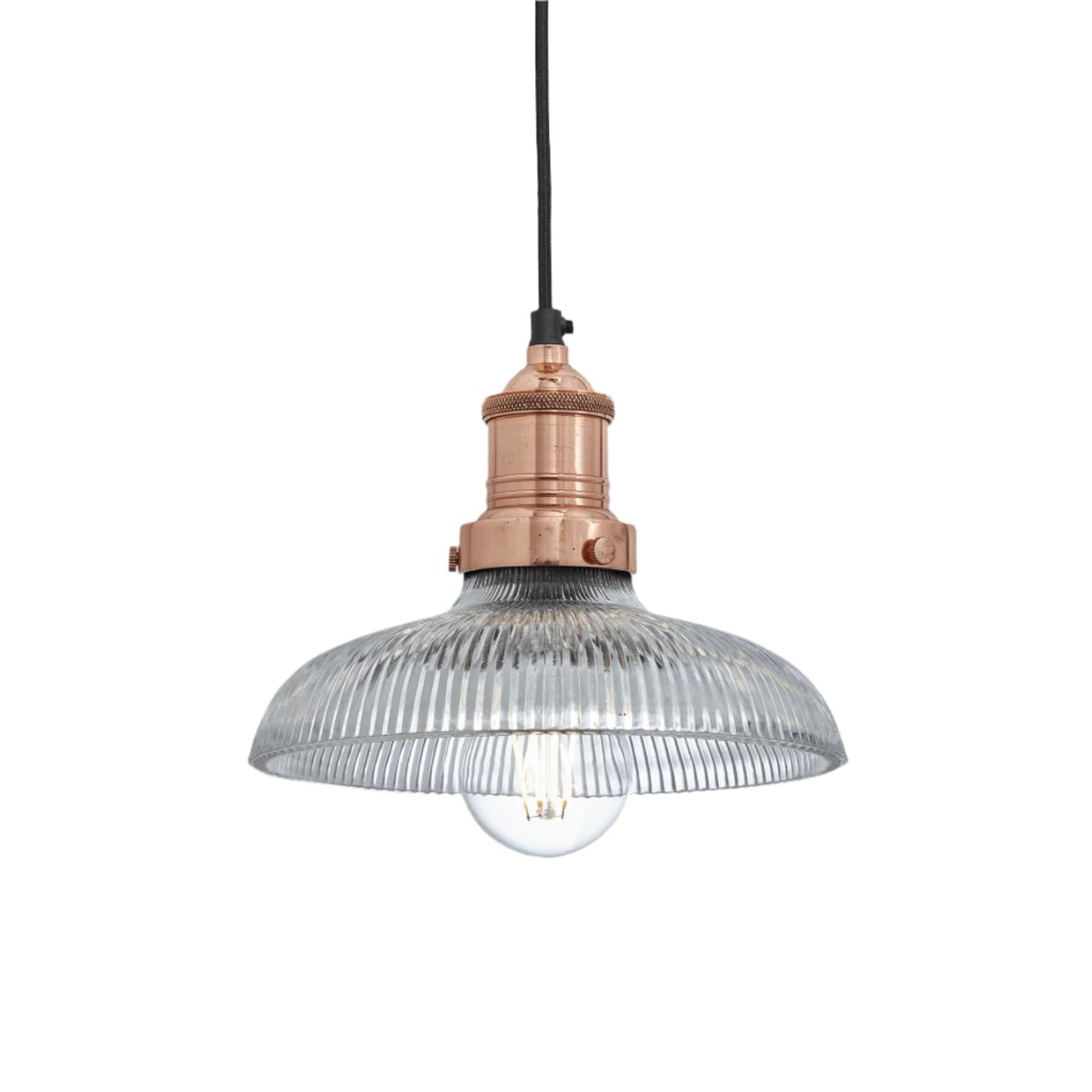 Brooklyn Glass Dome Pendant - 8 Inch Industville BR-GLDP8-CH
