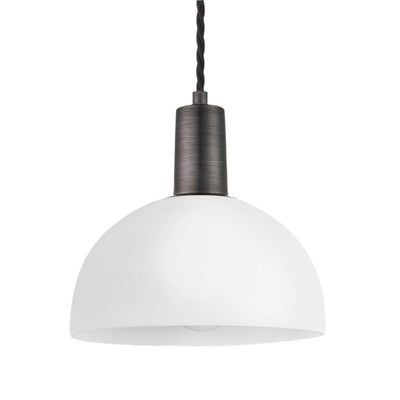 Sleek Opal Glass Dome Pendant Light - 8 Inch Industville SL-OGL-DP8-W-PH