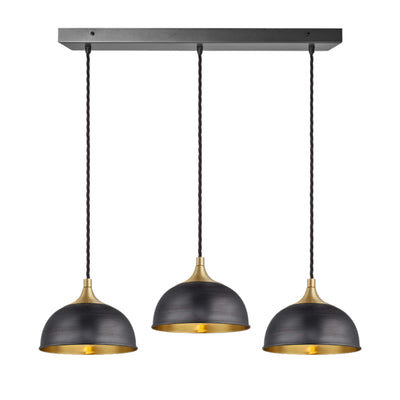 Chelsea Dome 3 Wire Cluster Lights - 8 inch - Kitchen Island Lighting - Industville Lighting UK