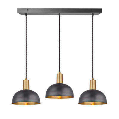 Sleek Dome 3 Wire Cluster Lights - 8 inch - Chandelier & Cluster Lights - Industville Lighting UK