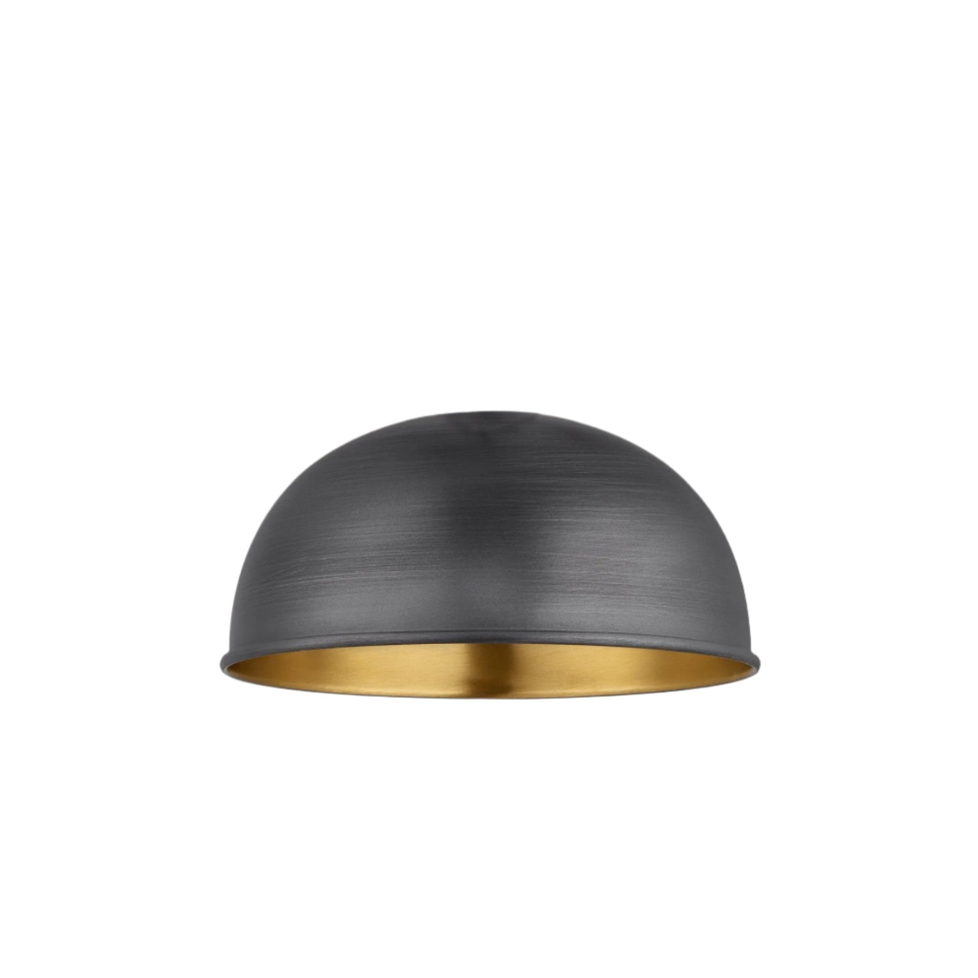 Pewter & Brass Shade Chelsea Dome 3 Wire Cluster Lights - 8 inch