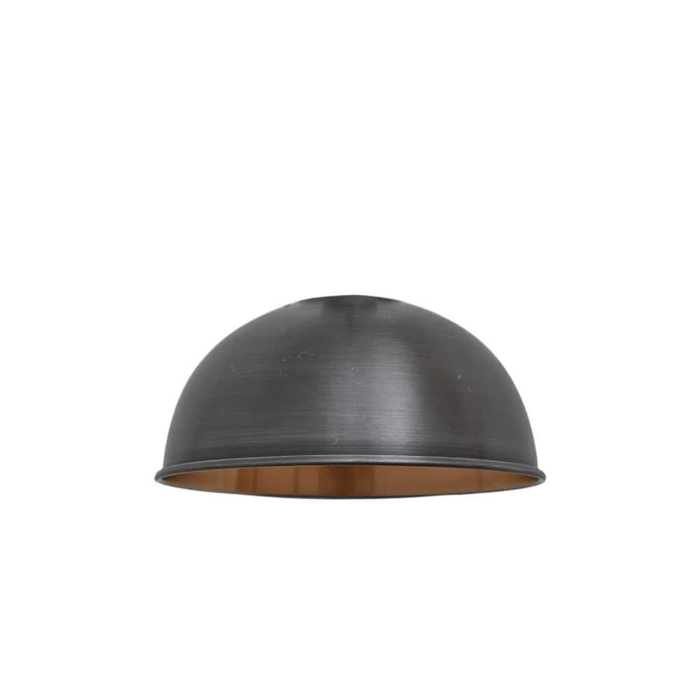 Pewter and Copper Brooklyn Dome Shade for 3 Wire Cluster Lights