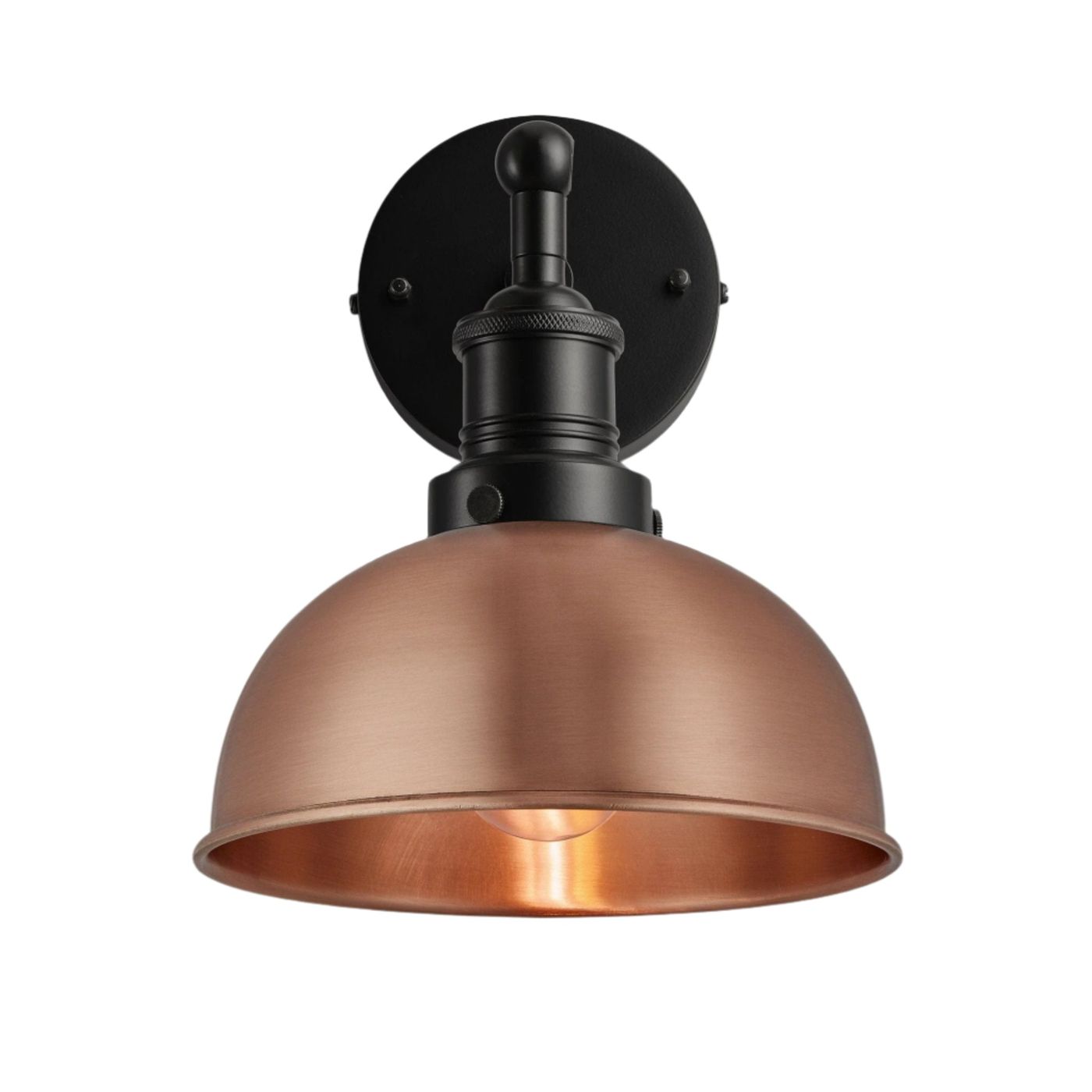Brooklyn Dome Wall Light - 8 Inch - Copper Industville BR-DWL8-C-BKH