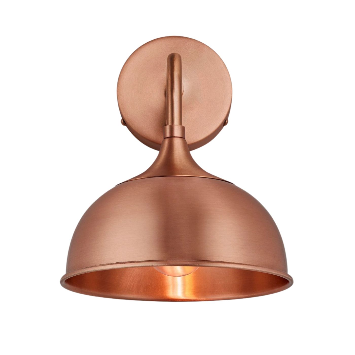 Copper with Copper Holder Chelsea Dome Wall Light - 8 Inch - CH-DWL8-C-CH