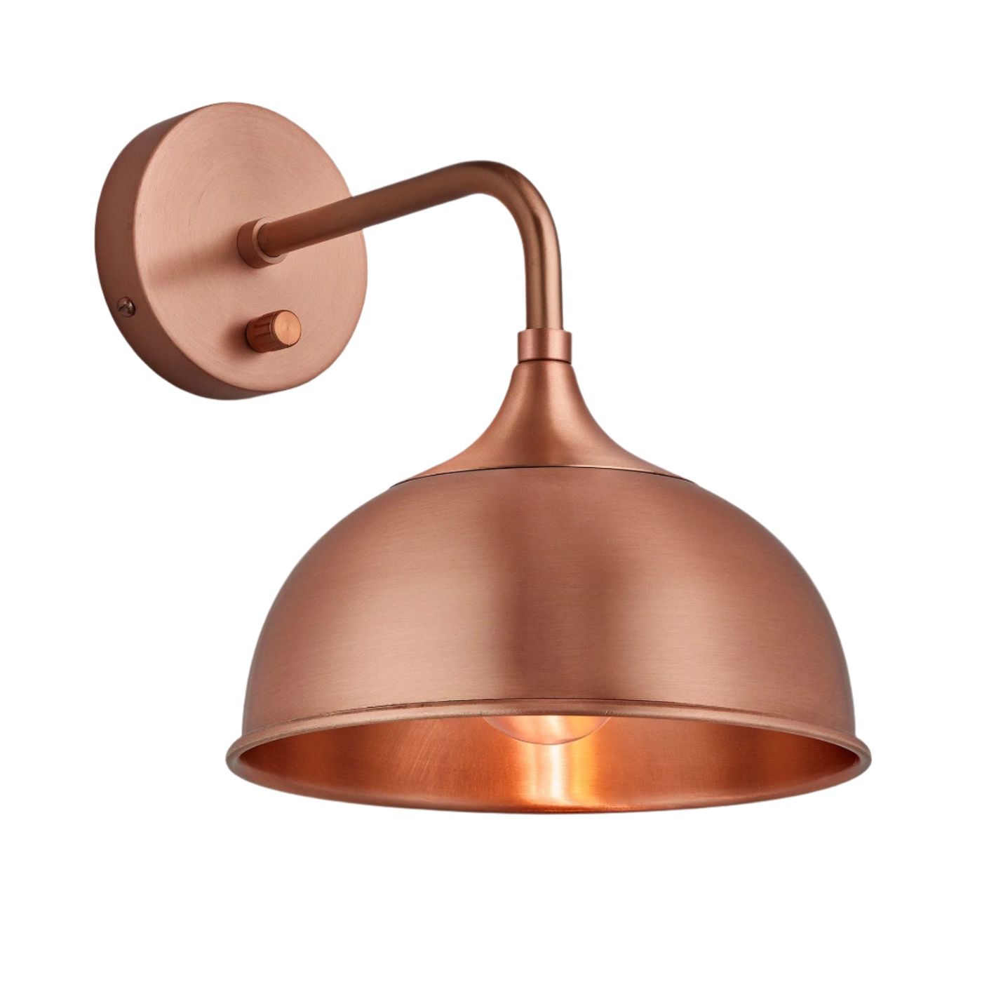 Copper with Copper Holder Chelsea Dome Wall Light - 8 Inch - CH-DWL8-C-CH