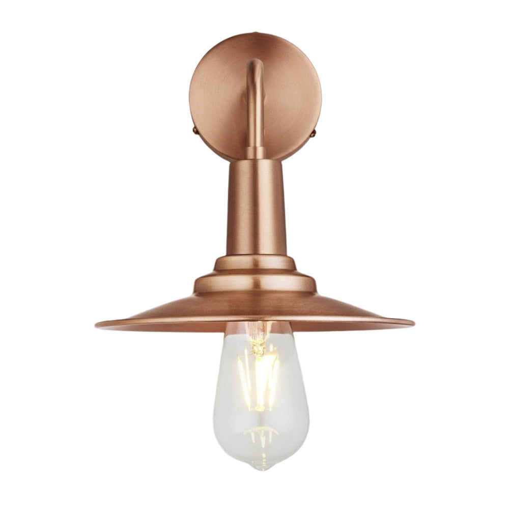 Copper Sleek Flat Wall Light in 8 Inch with Copper Holder, Product Code is SL-FWL8-C-CH