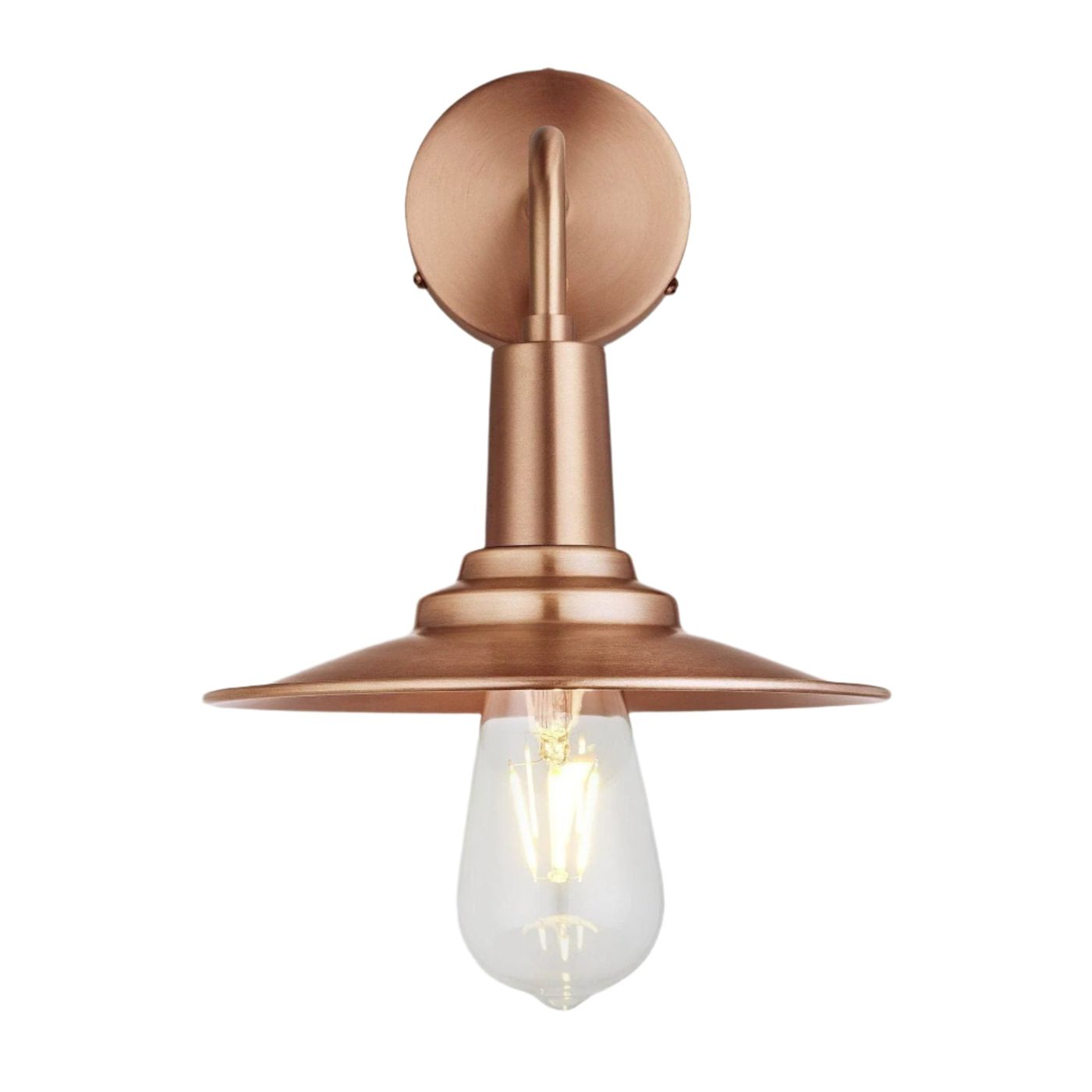 Copper Sleek Flat Wall Light in 8 Inch with Copper Holder, Product Code is SL-FWL8-C-CH