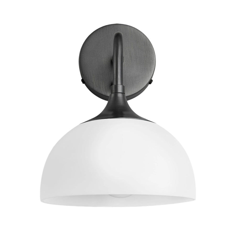 Chelsea Opal Glass Dome Wall Light in 8 Inch with Pewter Holder, Product Code CH-OGL-DWL8-W-PH