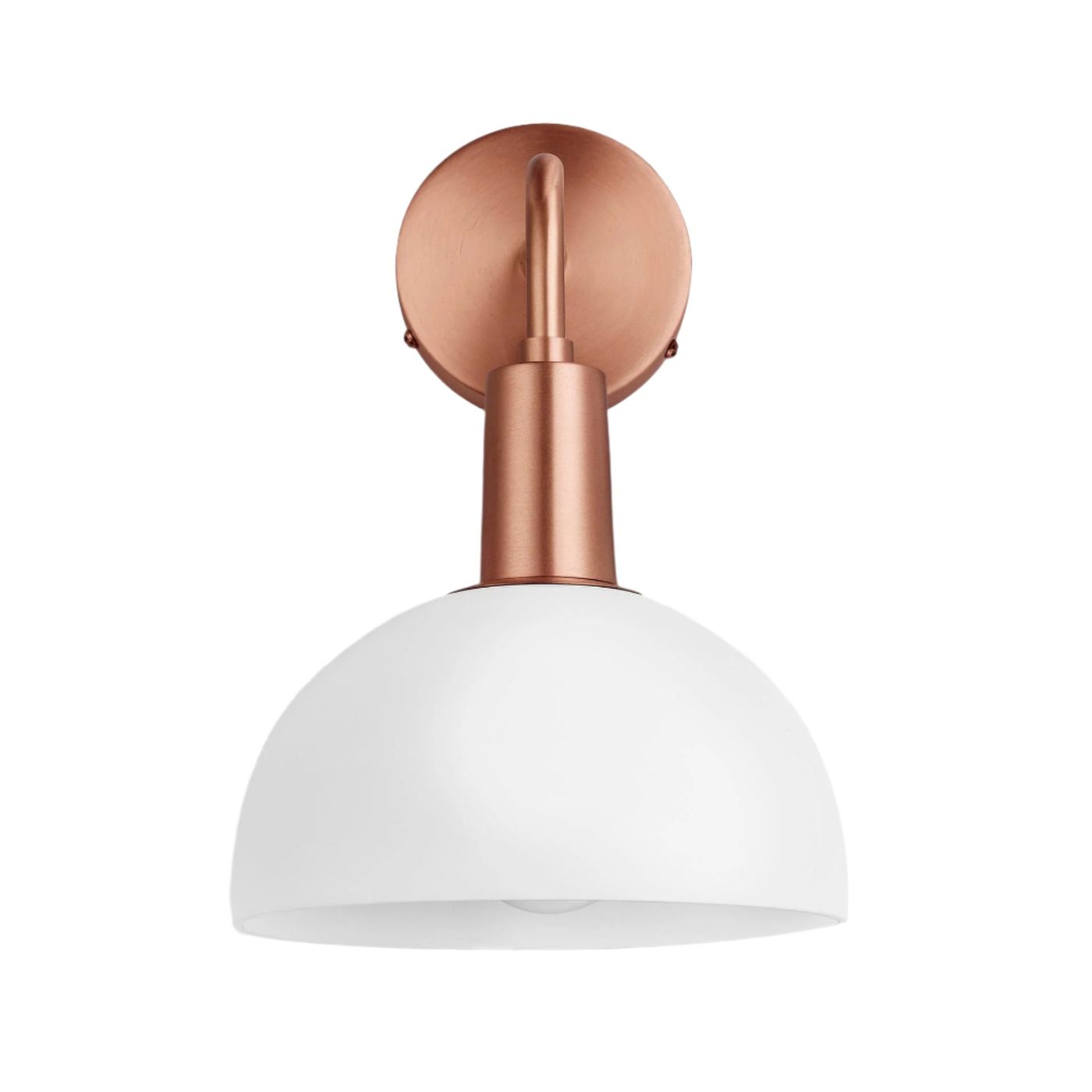 Sleek Opal Glass Dome Wall Light - 8 Inch Industville SL-OGL-DWL8-W-CH