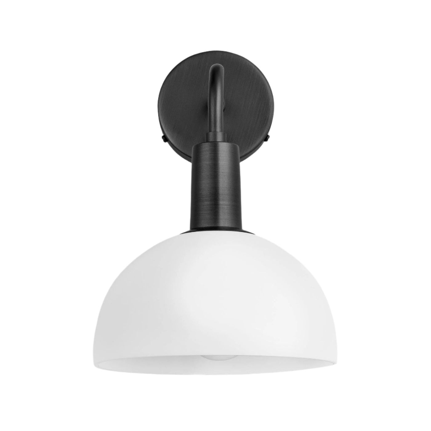 Sleek Opal Glass Dome Wall Light - 8 Inch Industville SL-OGL-DWL8-W-PH