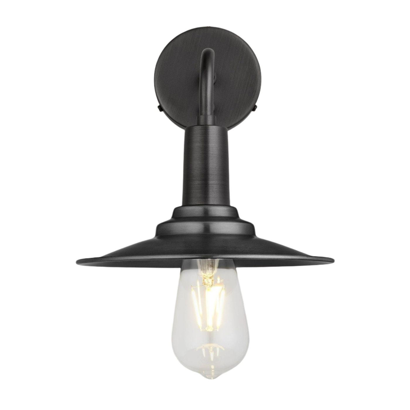Pewter Sleek Flat Wall Light in 8 Inch with Pewter Holder, Product Code is SL-FWL8-P-PH