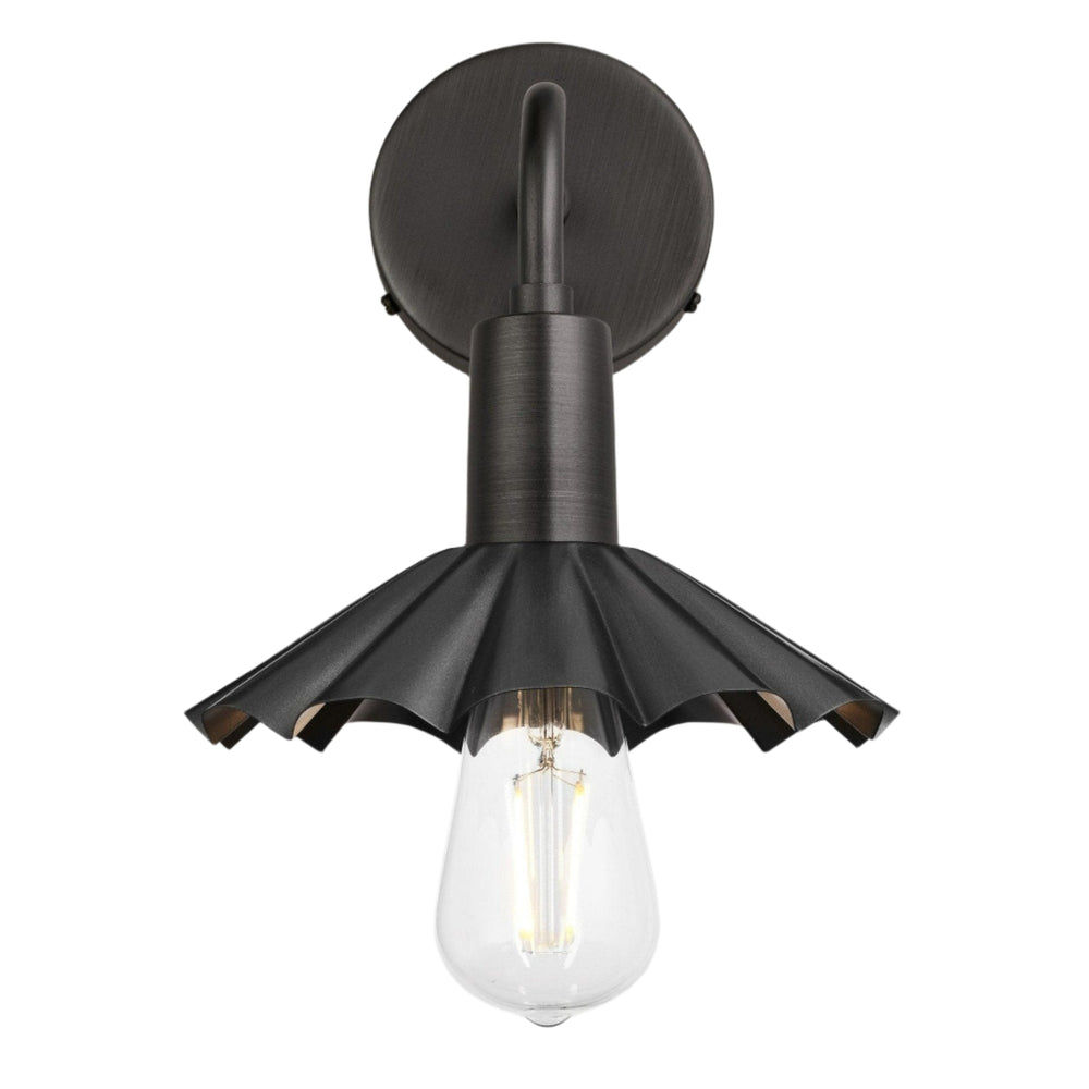 Pewter Sleek Umbrella Wall Light in 8 Inch with Pewter Holder, Product Code is SL-UWL8-P-PH