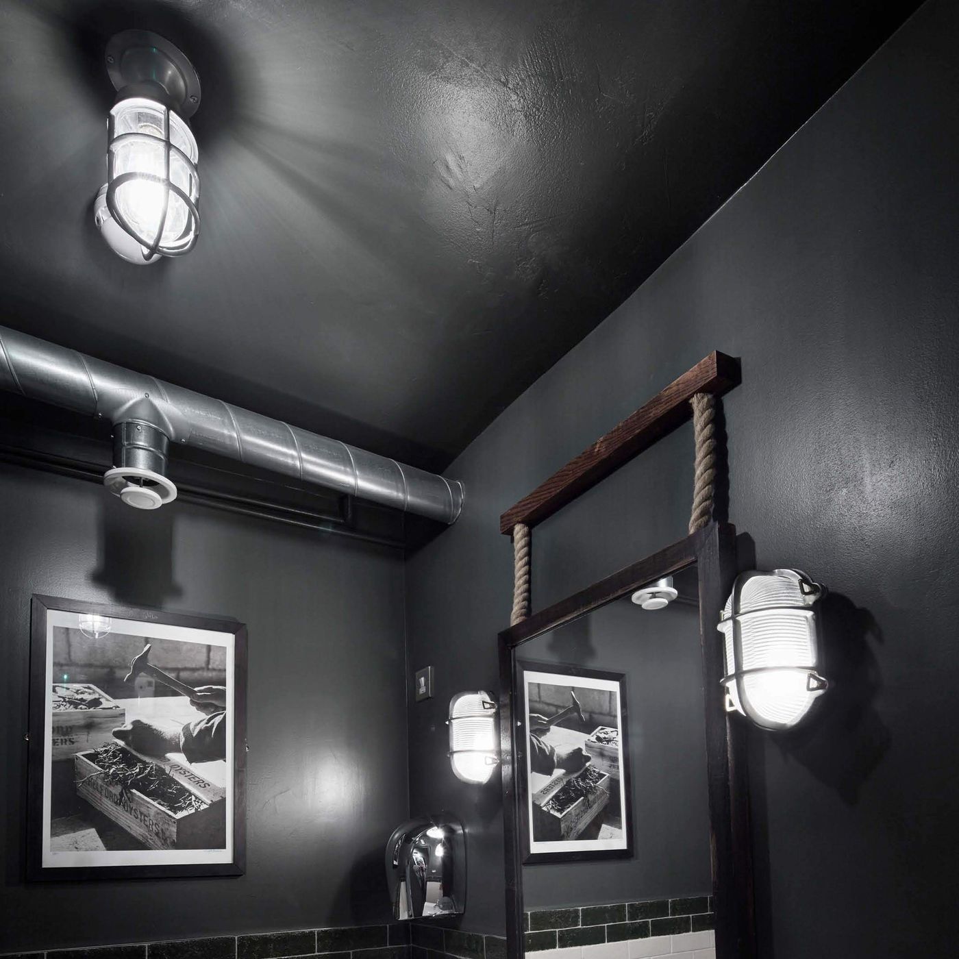 Bulkhead Outdoor & Bathroom Marine Flush Mount Light in 4 Inch in Gunmetal, Product Code BK-IP65-MFM4-GN