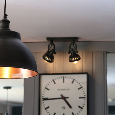Double Swivel Spotlight Wall Light in Pewter, Product Code SW-SFM-D-P