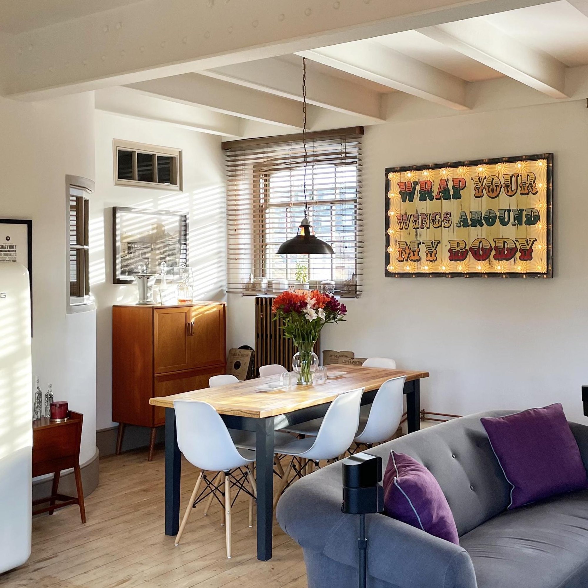 Pewter Old Factory Slotted Pendant - 15 Inch - Industville OF-SLP15-P-LPH