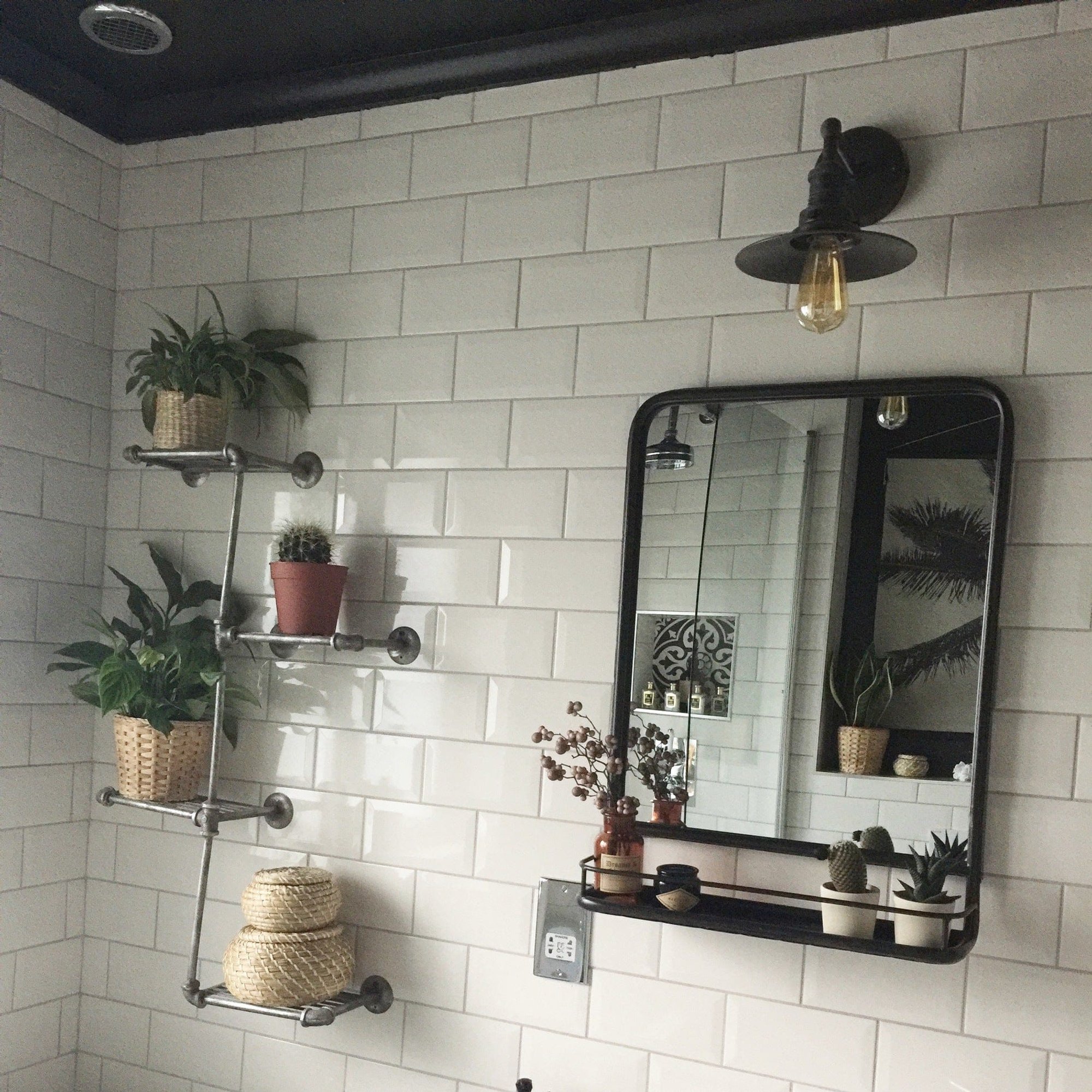 Pewter with Pewter Holder Brooklyn Flat Wall Light - 8 Inch - Industville BR-FWL8-P-PH