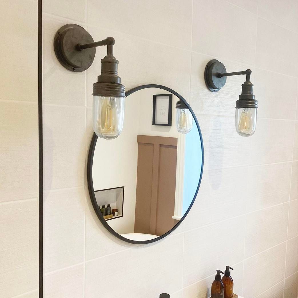 Pewter Frame Urban Round Wall Mirror in 24 Inch, Product code is UR-R-WM24-P
