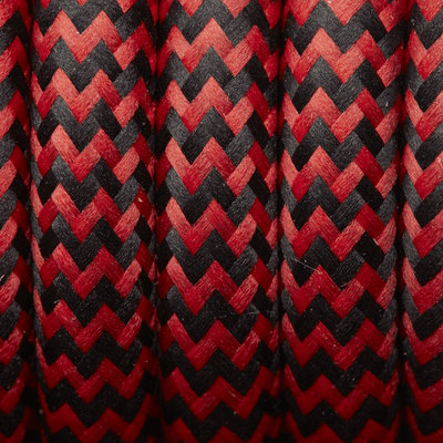 Fabric Flex - 3 Core Braided Cloth Cable Lighting Wire - Priced Per 1m, Supplied as a Continuous Length - Build Your Own Light - Industville Lighting UK