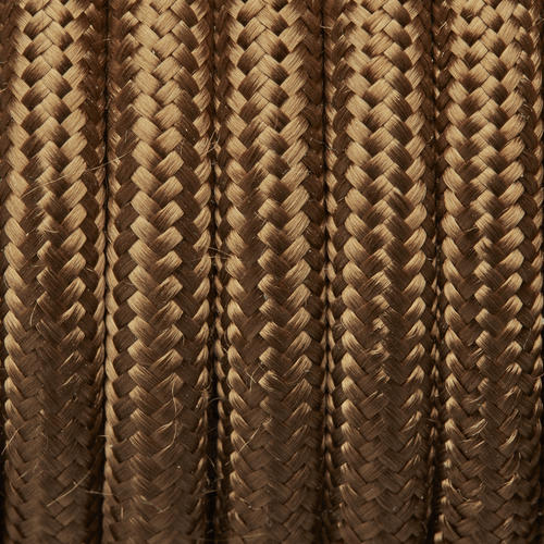 Bronze Round Fabric Flex - Braided Cloth Cable Lighting Wire Industville FL-R-BZ