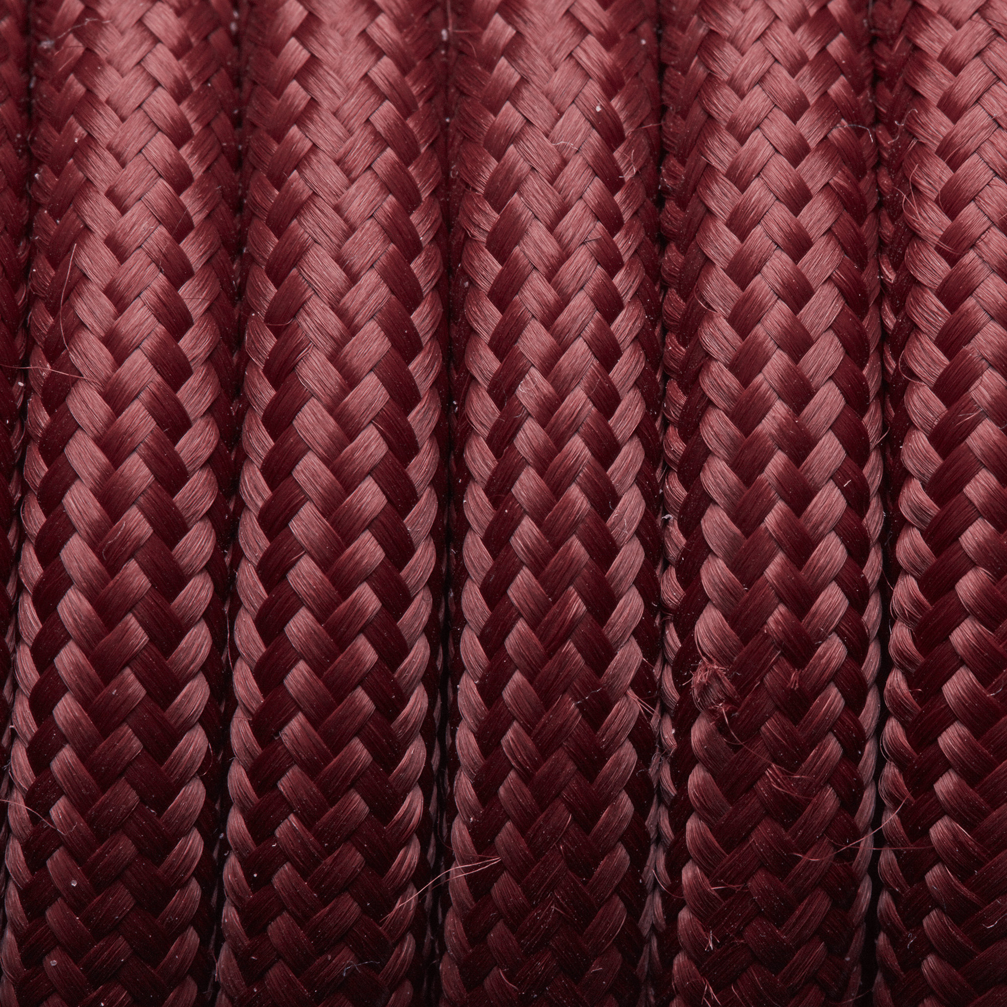 Burgundy Round Fabric Flex - 3 Core Braided Cloth Cable Lighting Wire Industville FL-R-BU