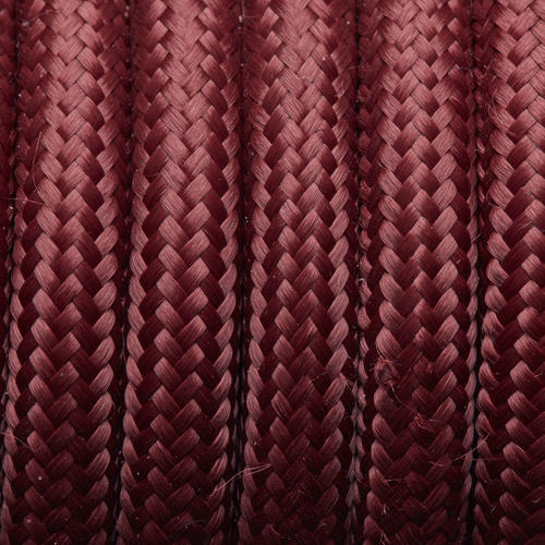 Burgundy Round Fabric Flex - 3 Core Braided Cloth Cable Lighting Wire Industville FL-R-BU