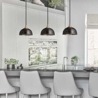 Chelsea Dome 3 Wire Cluster Lights - 8 inch - Kitchen Island Lighting - Industville Lighting UK