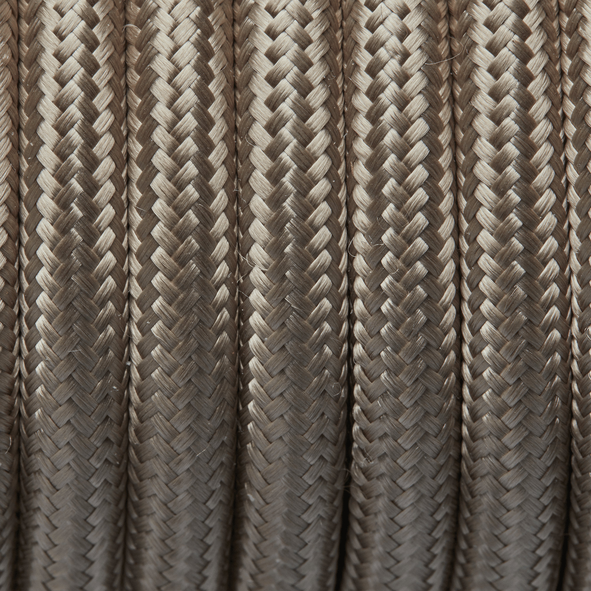 Cappuccino Round Fabric Flex - Braided Cloth Cable Lighting Wire Industville FL-R-CA