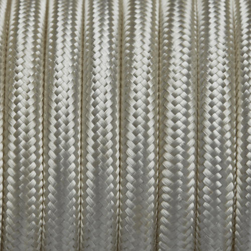 Cream Round Fabric Flex - 3 Core Braided Cloth Cable Lighting Wire Industville FL-R-CR