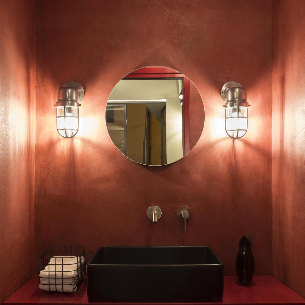 Gunmetal Bulkhead Outdoor and Bathroom Sconce Wall Light in 12 Inch, Product code is  BK-IP65-SWL12-GN