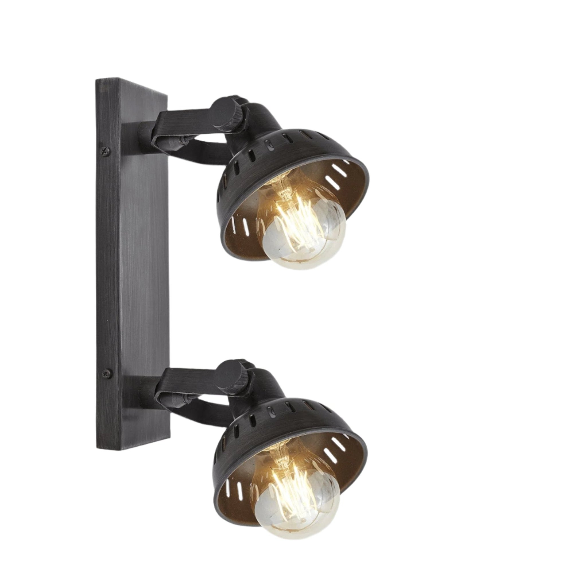 Double Swivel Spotlight Wall Light in Pewter, Product Code SW-SFM-D-P