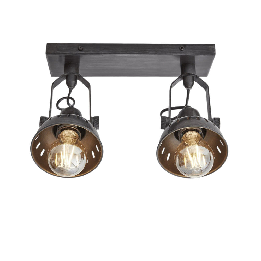 Swivel Spotlight Flush Mount - Double - Pewter Industville SW-SFM-D-P