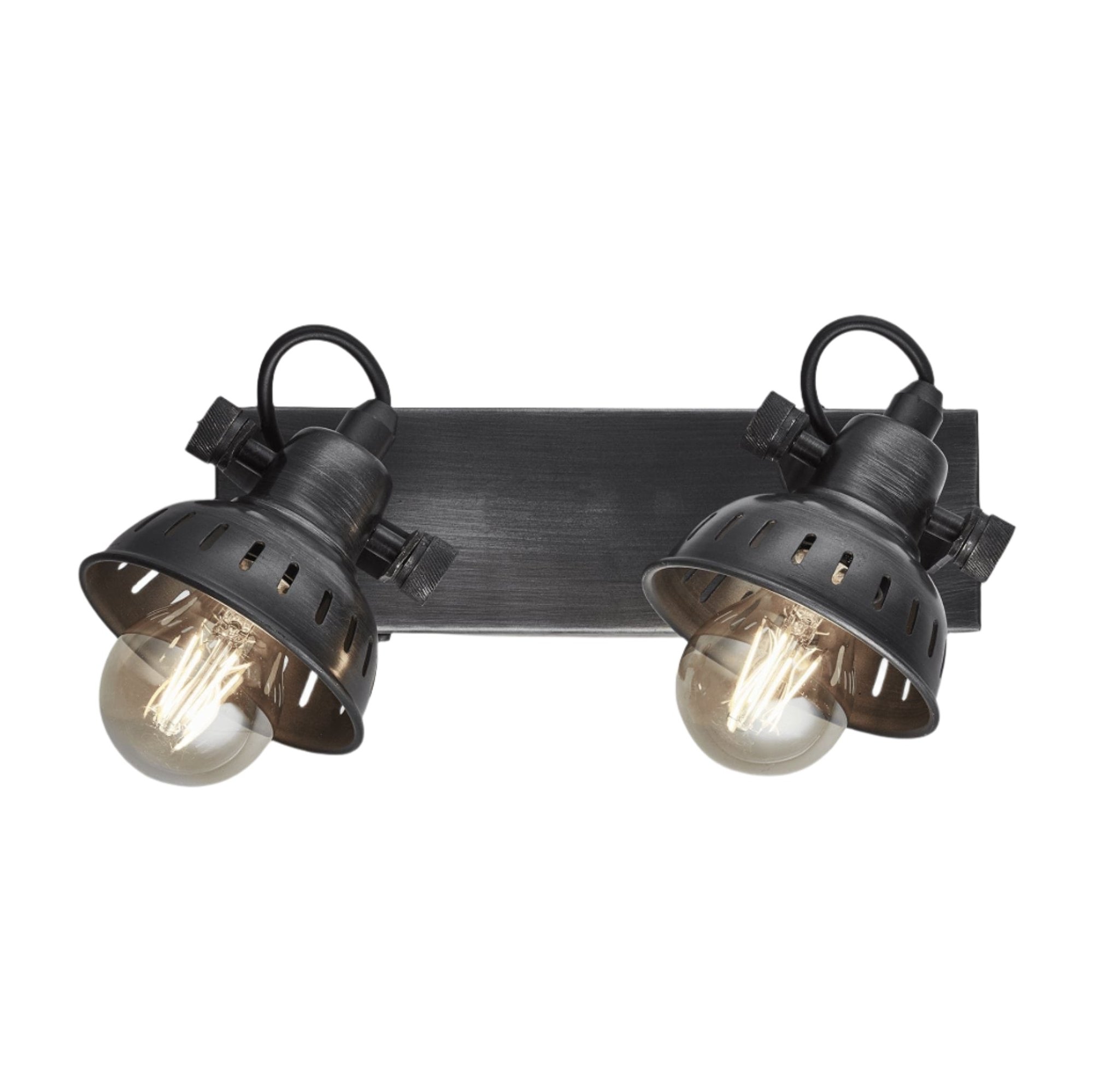 Double Swivel Spotlight Wall Light in Pewter, Product Code SW-SFM-D-P