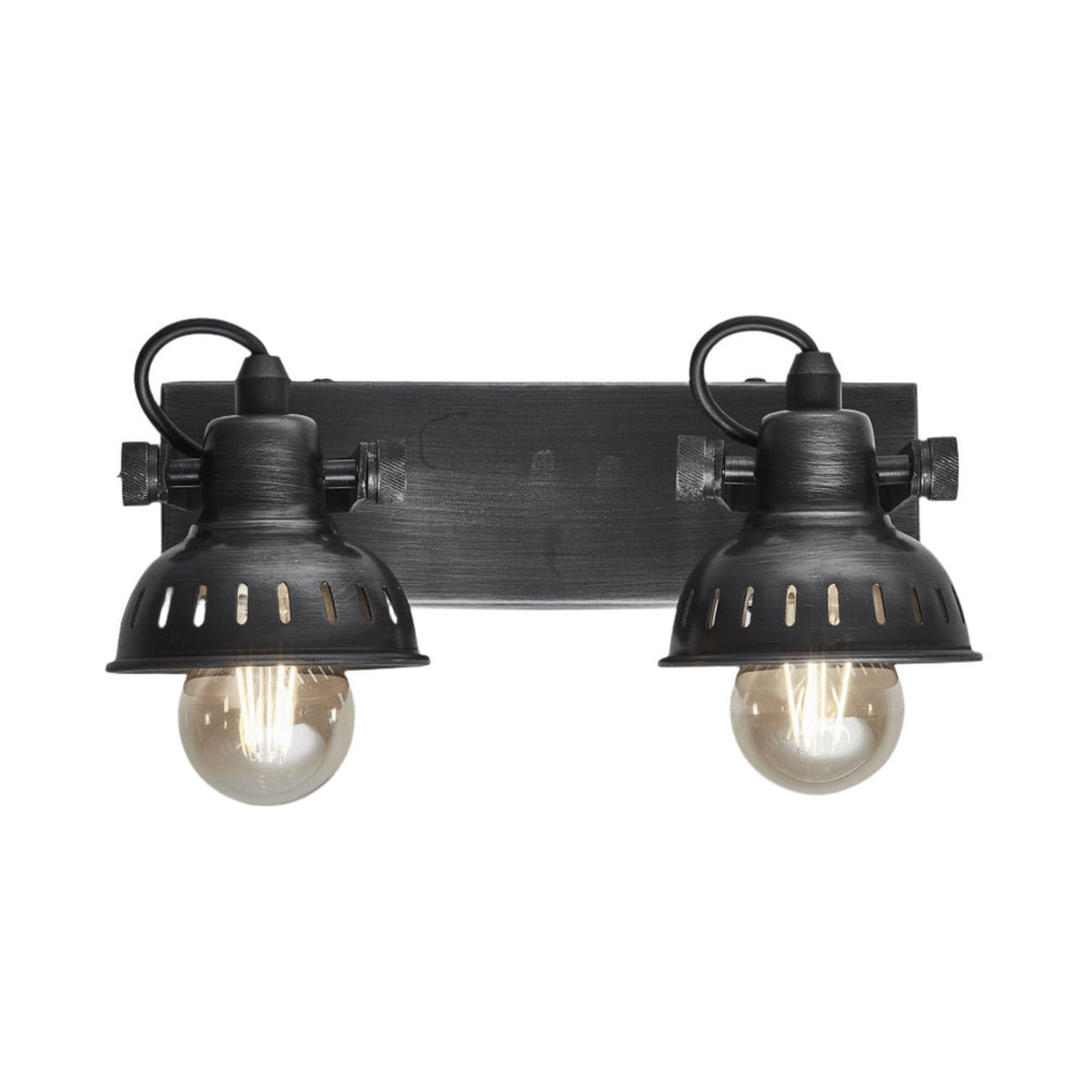 Double Swivel Spotlight Wall Light in Pewter, Product Code SW-SFM-D-P
