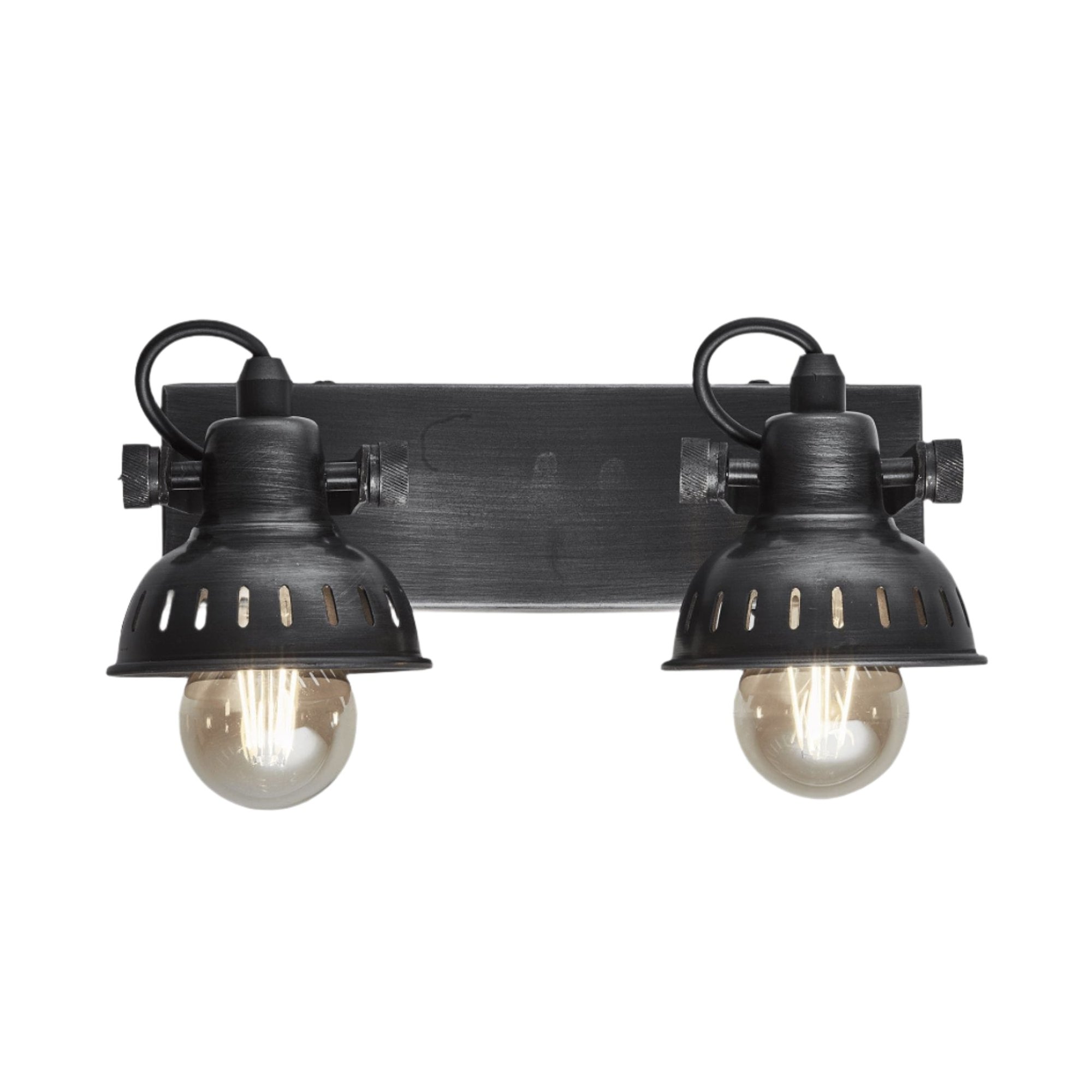Double Swivel Spotlight Wall Light in Pewter, Product Code SW-SFM-D-P
