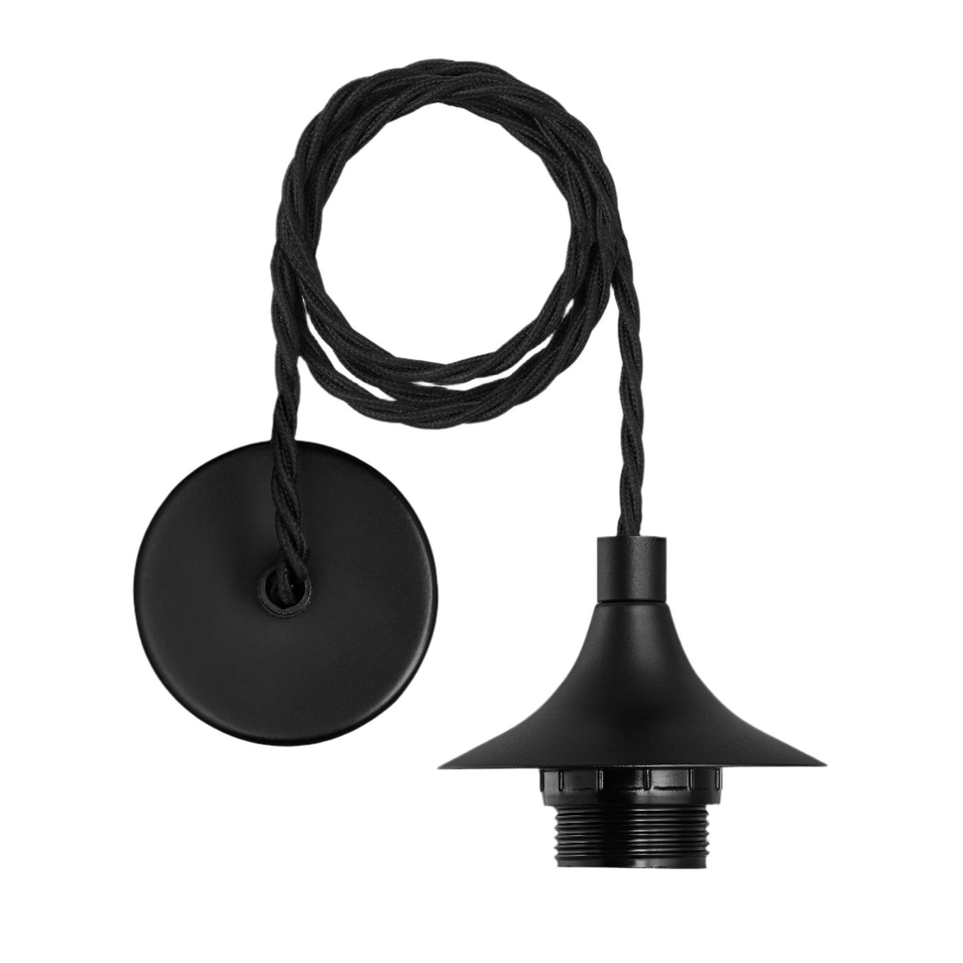 Black Holder Chelsea Dome Pendant - 8 Inch
