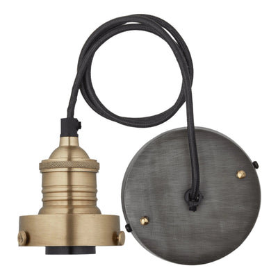 Brooklyn Cord Set ES E27 Large Glass Bulb Holder - Light Bulb Holders - Industville Lighting UK