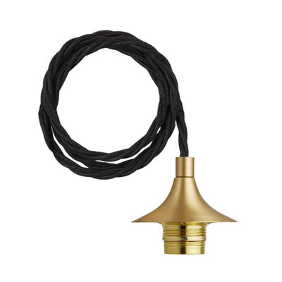 Chelsea Cord Set ES E27 Bulb Holder - Brass - Metal Lights - Industville Lighting UK