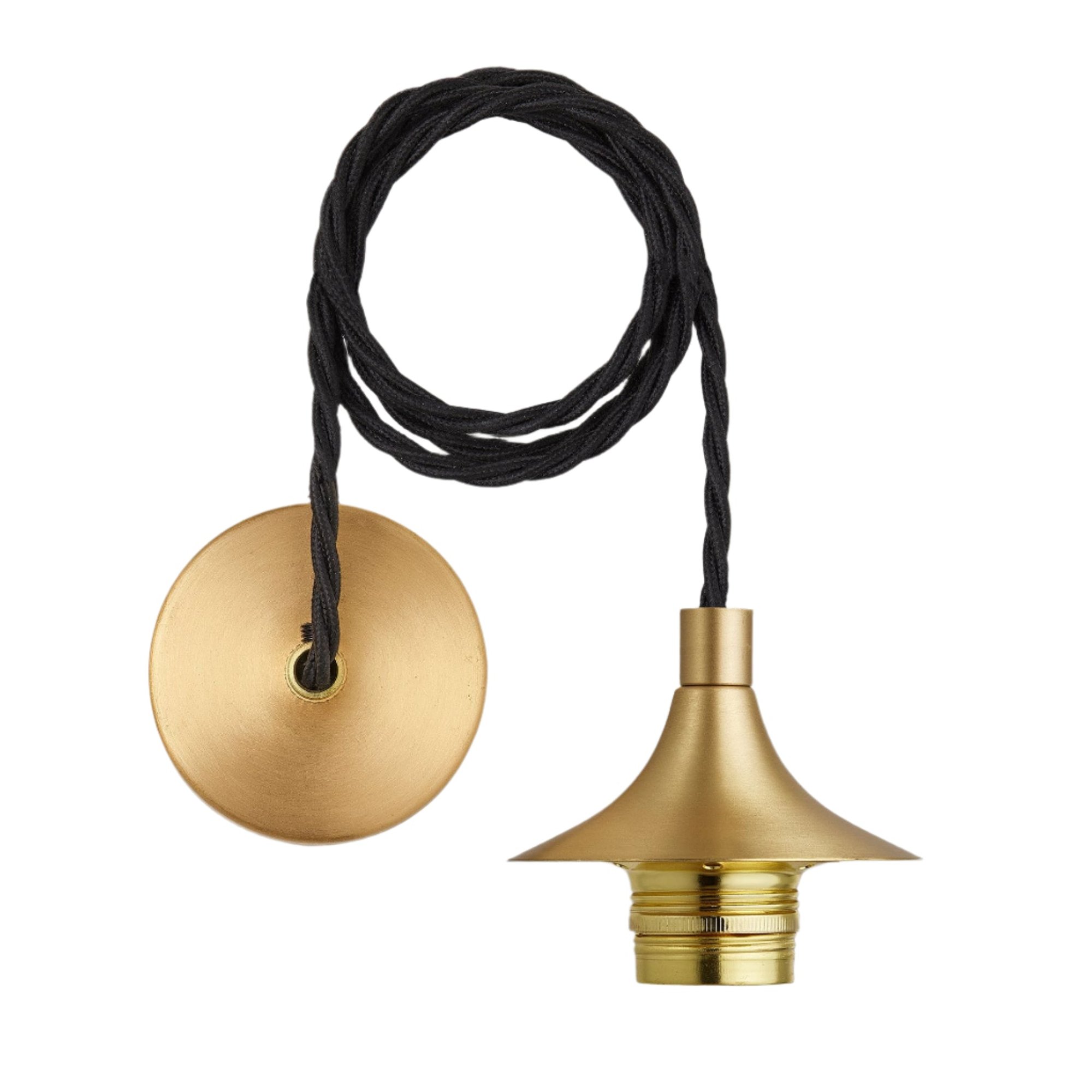 Chelsea Opal Glass Dome Pendant Light Holder in Brass Industville CH-OGL-DP8-W-BH