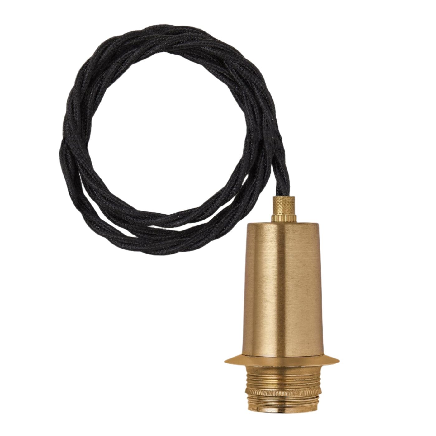 Sleek Brass Holder for Opal Glass Schoolhouse Wire Cluster Lights