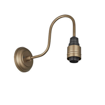Swan Neck Opal Glass Dome Wall Light - 8 Inch Industville