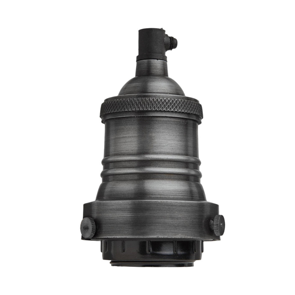 Brooklyn ES E27 Bulb Holder in Pewter, Product Code is BR-BH-P