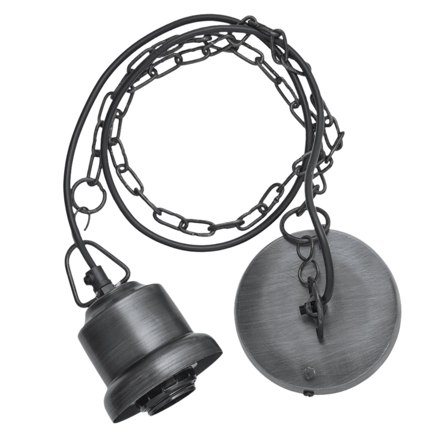 Brooklyn Giant Dome Pendant - 24 Inch - Pewter & Copper Industville