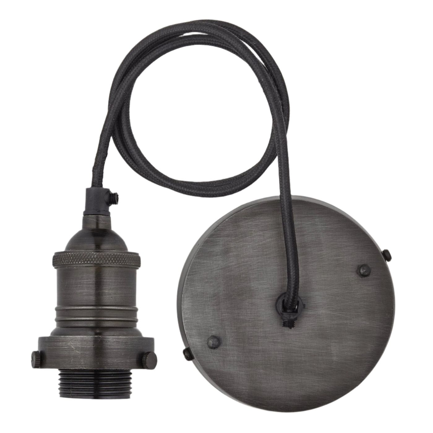 Pewter Holder Brooklyn Step Pendant - 16 Inch